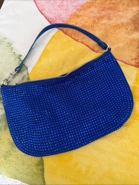 H&M Royal Blue Crystal-Embellished Wristlet